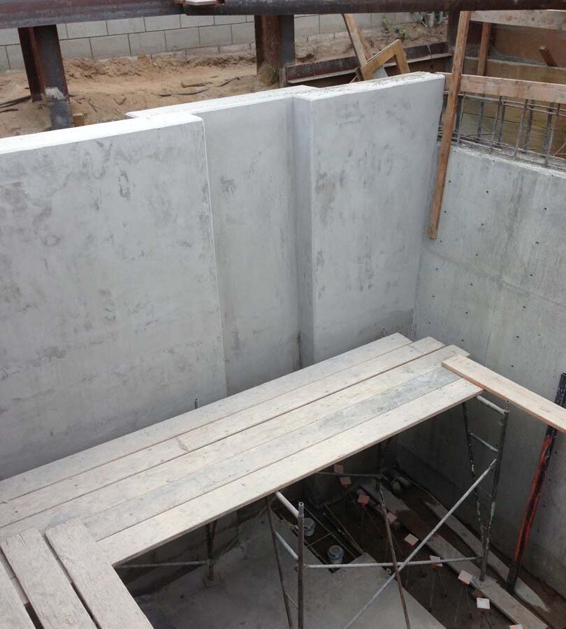 Poured the basement, foundation, and retaining walls for a custom home in Manhattan Beach, CA.