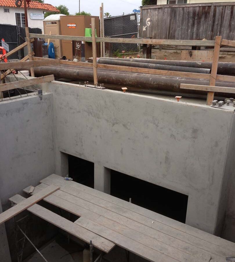Poured foundation for the basement of a custom home. Pacificland Constructors