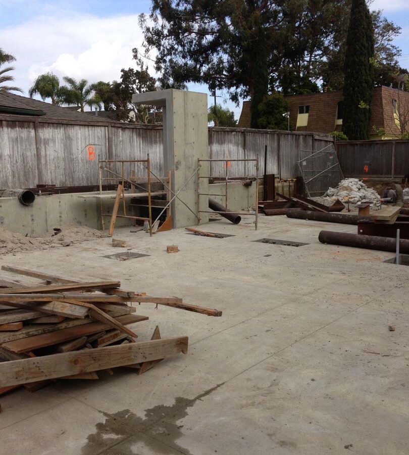 Poured the basement, foundation, and retaining walls for a custom home in Manhattan Beach, CA.