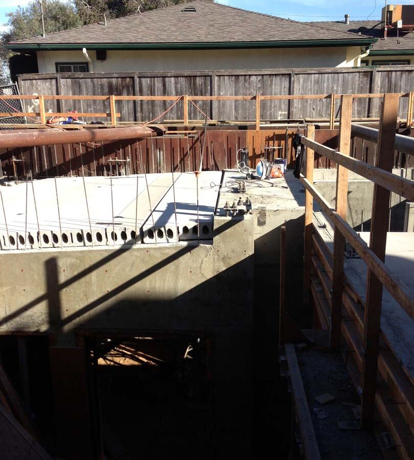 New concrete 1st story finish floor above the basement. Pacificland Constructors