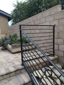 New tan colored burnished freestanding wall for a backyard.