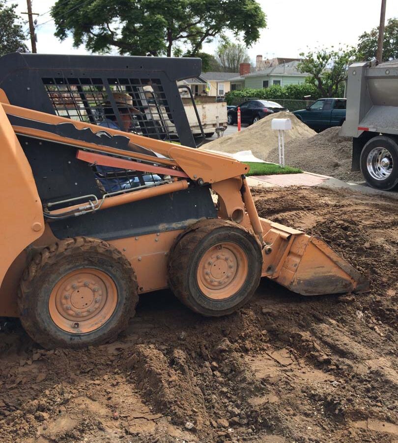 Demolition of outdated driveway.