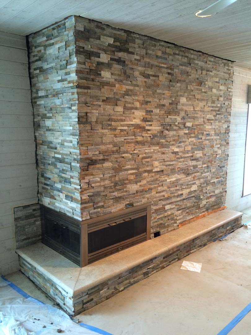 Custom Fireplace Contractor Masonry Concrete Stone Block - 