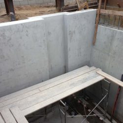 Poured the basement foundation and retaining walls for a custom home in Manhattan Beach, CA.