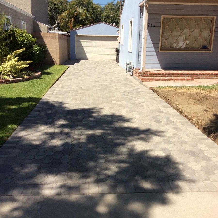 New pavers for a driveway, please view the catalogs on our website for ideas for your new driveway. Pacificland Constructors