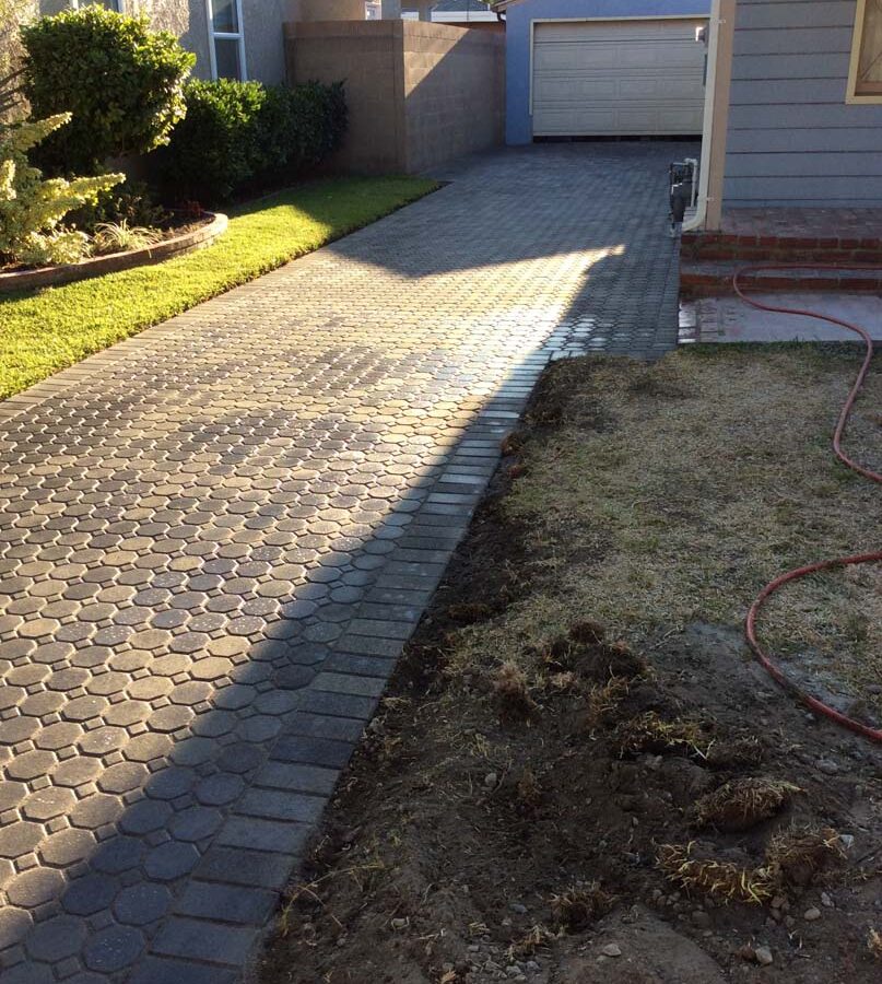 New wet pavers for a driveway, please view the catalogs on our website for ideas for your new driveway. Pacificland Constructors