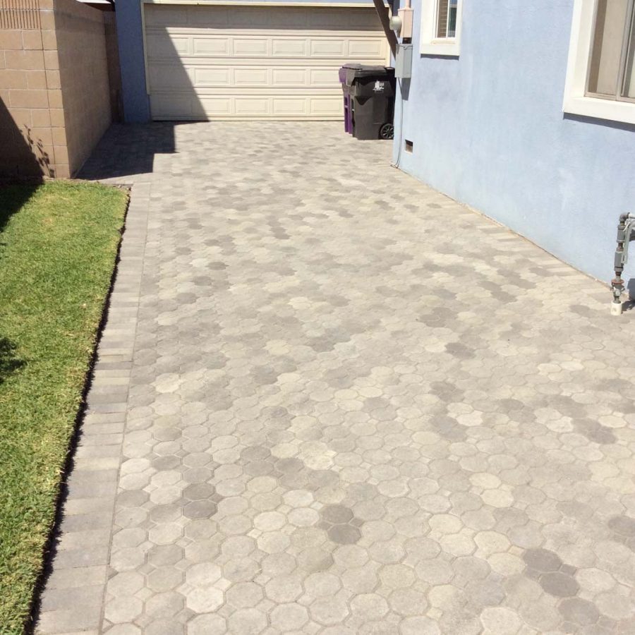 New pavers for a driveway, please view the catalogs on our website for ideas for your new driveway. Pacificland Constructors