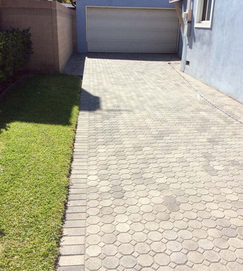 New pavers for a driveway, please view the catalogs on our website for ideas for your new driveway. Pacificland Constructors