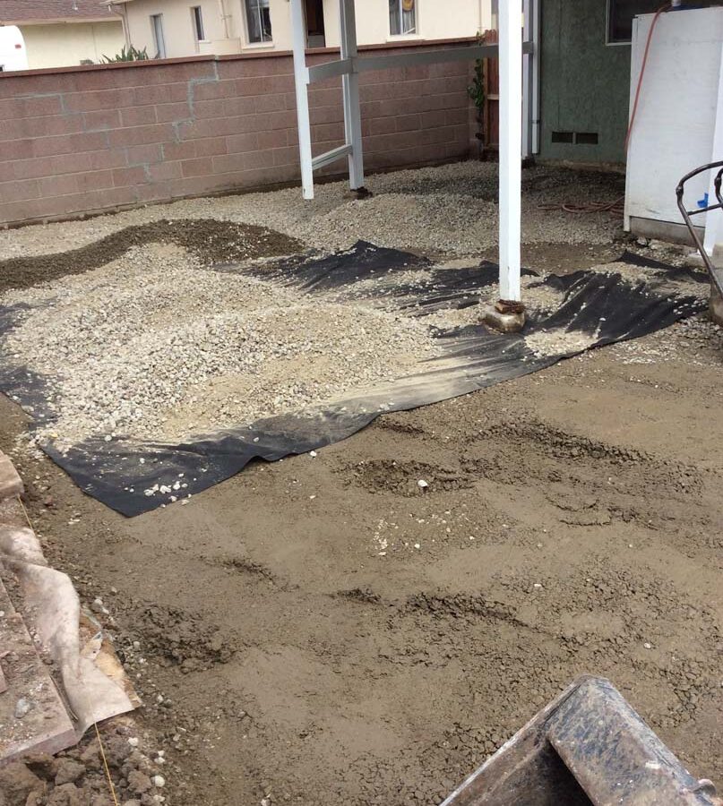 Preparation of paver scope area after all demolition was complete.