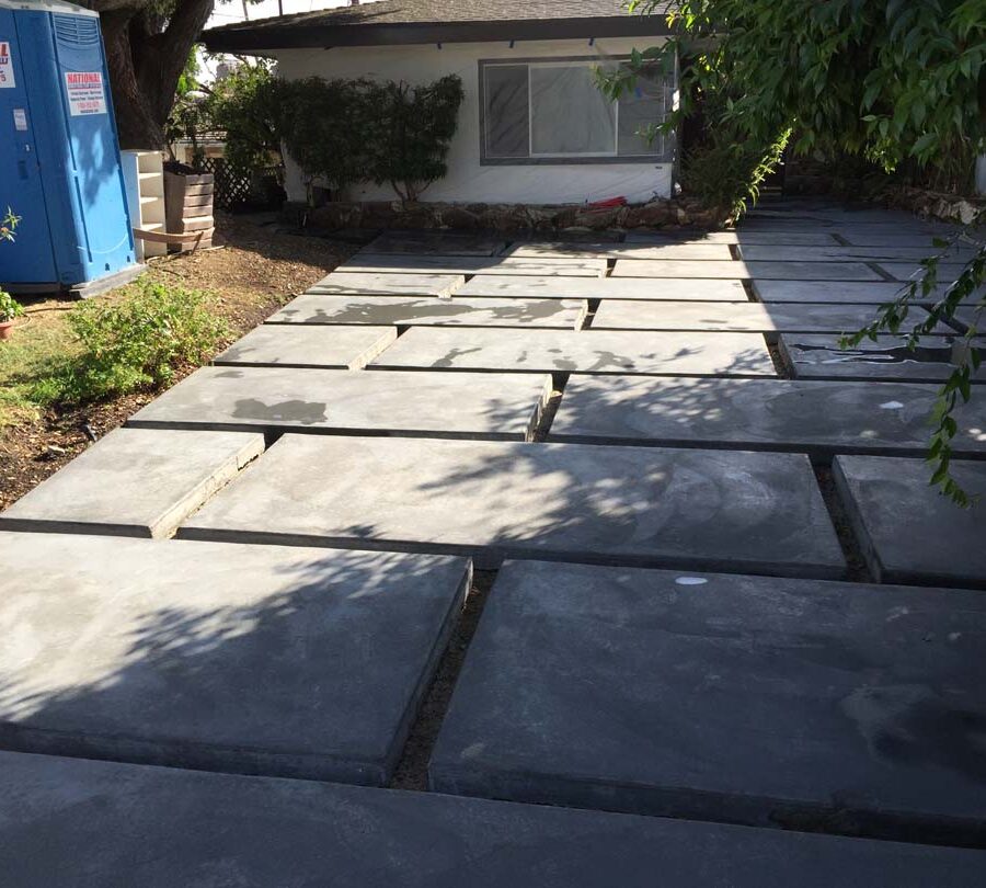 New beautiful front yard patio with an architecturally nature-friendly theme. Pacificland Constructors