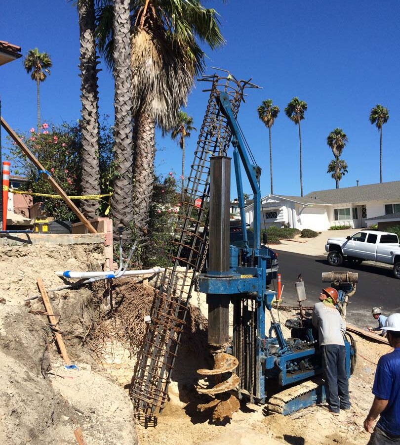 Steel Rebar reinforcement of Cast in place foundations. Pacificland Constructors