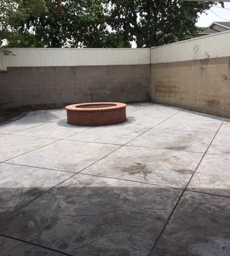 New Brick fire pit for a home. Pacificland Constructors