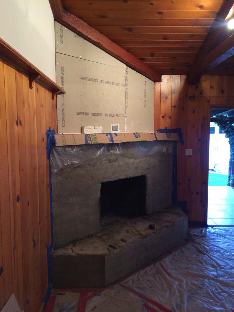 Stone Fireplace Remodel Burbank 91506 Contractor Masonry Concrete