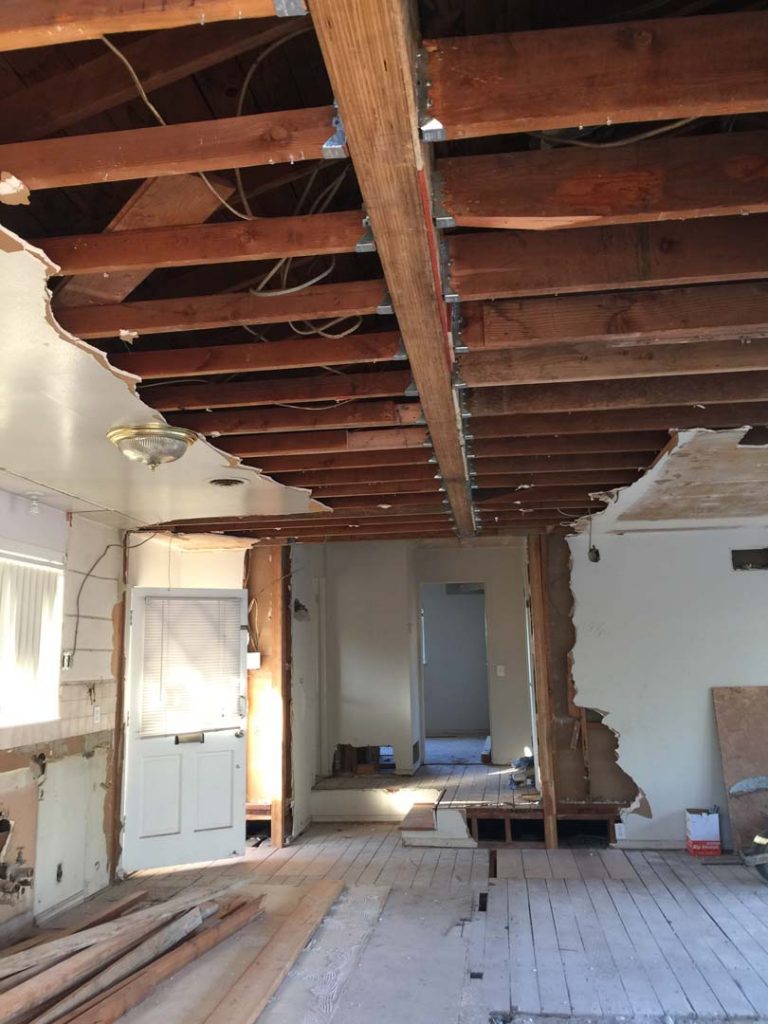 Load Bearing Wall Removal Archives Pacificland Constructors Removal Of Load Bearing Wall With A Beam Inside The Ceiling Pacificland Constructors