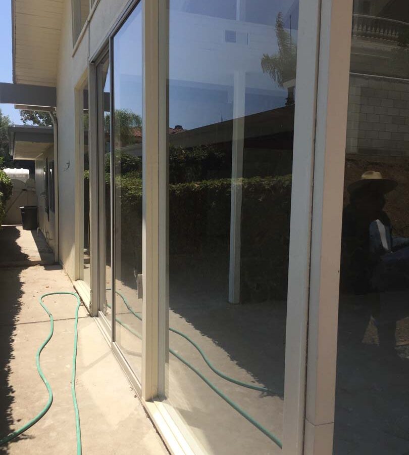 Existing glass windows for this home. Pacificland Constructors